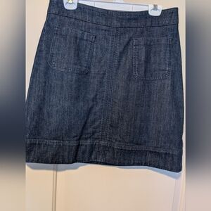 Boden Denim Skirt with Front Pockets US 10